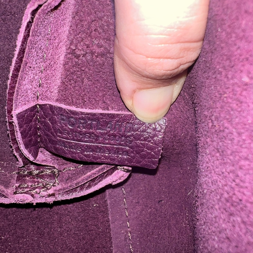 Portland Leather Plum Pouch - Picture 4 of 5